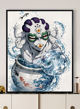 鬼灭之刃数字油画diy定制简约填色0基础手工绘画油彩画  颜料管够