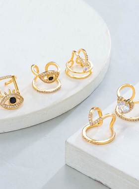 指环 Finger nail ring jewelry set zircon women Rings指甲戒指