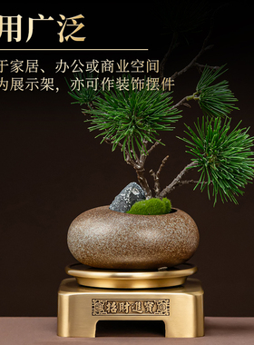 黄铜可旋转底座招财进宝家用摆件