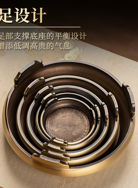 黄铜苏工圆底座三足家居客厅花瓶