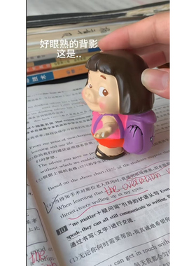 猪朵拉背书包小猪搞怪猪拉摆件办公室卧室桌面卡通可爱摆件装饰品