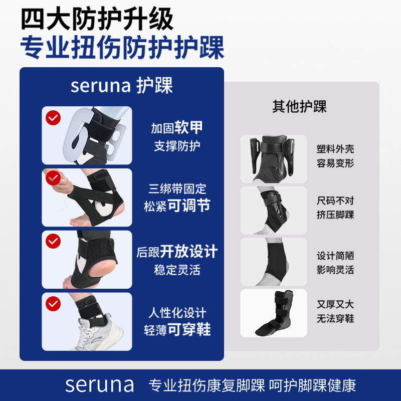 护踝防崴脚扭伤固定踝关节护具脚踝保护套骨折支具运动恢复