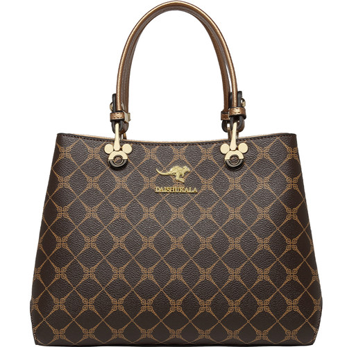 袋鼠真皮包包女2025新款大气斜挎包时尚女士中年妈妈款手提女包潮 - 图3