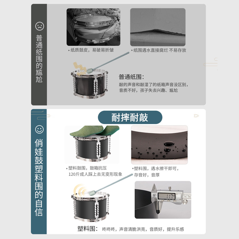 架子鼓1-3-6岁初学者乐器男孩大号爵士鼓敲打鼓宝宝儿童玩具神器2