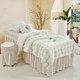 High-end rabbit hair light luxury beauty bed cover four-piece set