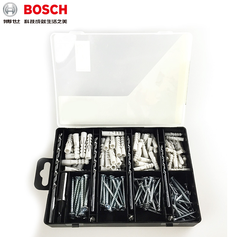 BOSCH博世173支安装固定套装含石工钻头批头膨胀螺丝膨胀管