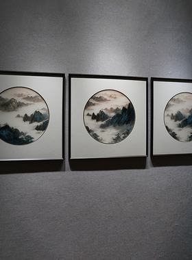 客厅餐厅新中式玄关国画装饰画