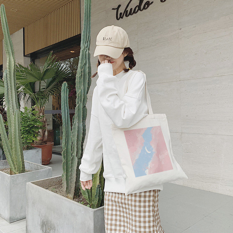 韩板ins学生帆布包女单肩斜挎包 千吻女士包袋