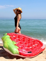 Oversized water inflatable strawberry floating bed Saint-Gen ice cream Ice Cream floating ice-stick floating-floating-board swimming ring