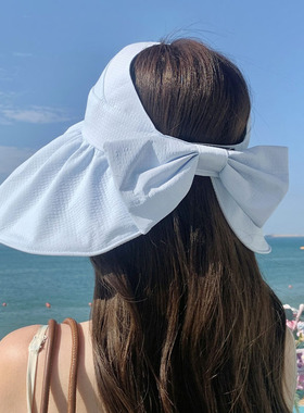 空顶防晒帽子女春夏季遮阳帽折叠