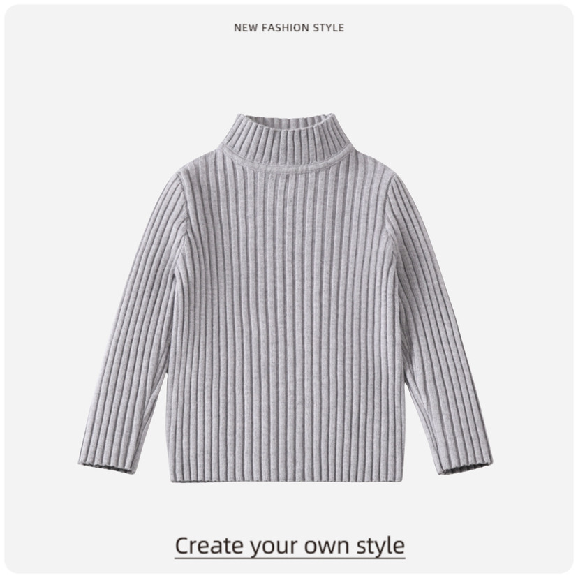 2024儿童秋冬毛衣新款男女童通用韩版洋气纯色打底衫半高领针织衫,淘宝优惠券,粉丝福利购,淘宝优惠卷