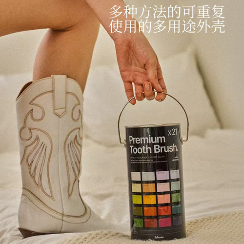 软毛牙刷成人21支装贴合口腔独立防尘家庭装家用软弹抗菌大桶正品 - 图0