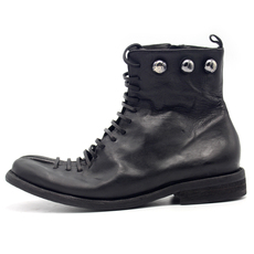 Полуботинки 水洗做旧手工扎线真皮底jiniw吾倪季2022铆钉固特异复古侧拉男靴 JINIWU