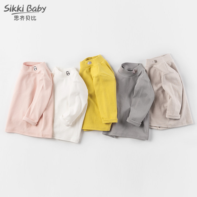 思齐贝比男女童秋装半高领春打底衫 sikkibabyT恤