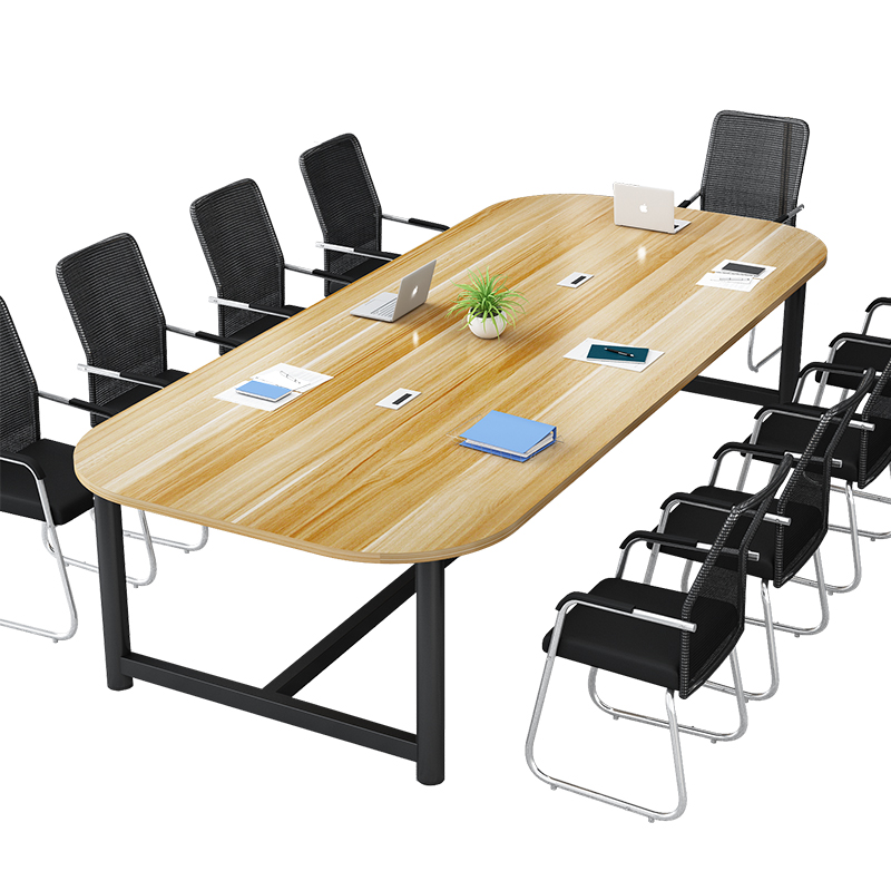 简易会议桌长桌电脑办公桌长条培训洽谈桌大班台书桌长方形开会桌 - 图3