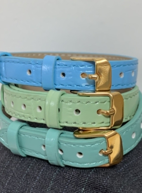 直播新款竹节纹皮带手链