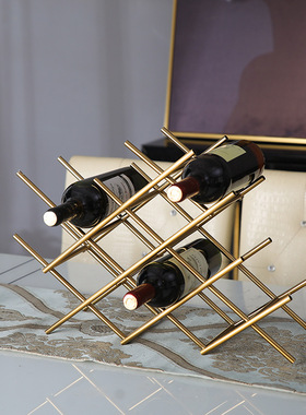 创意红酒酒架置物架客厅酒柜家用餐桌装饰品轻奢现代简约欧式摆件