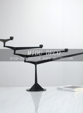 金属装饰现代客厅旋转烛台