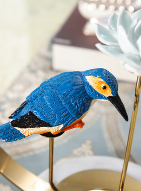 蓝色陶瓷金属客厅柜办公室工艺品