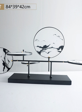 金属亚克力装饰品摆件新中式客厅