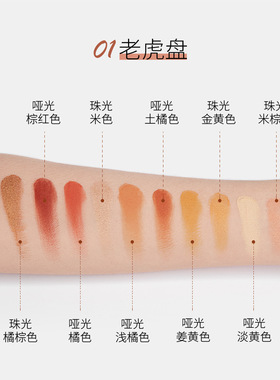 形象美丛林十二色眼影珠光哑光防水闪粉亮片防水大地色网红平价女