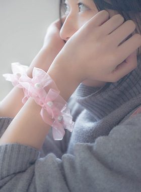 蕾丝网纱边Lolita手环