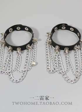 男女手链铆钉链条蹦迪手环