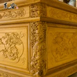 Золотой шелк нанму резные драконные стойки китайский антикварный древесный босс Стол. Атмосфера Президент Розовойвуд Розовойвуд Розовойвуд и Мебель из красного дерева
