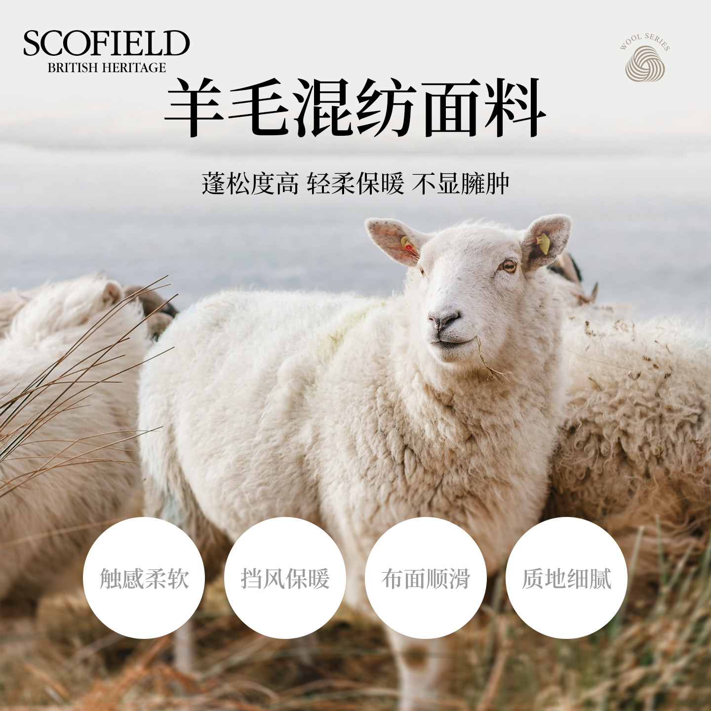 【含羊毛】Scofield女装飒美高腰阔腿西装裤金属扣2025冬季新品,淘宝优惠券,粉丝福利购,淘宝优惠卷