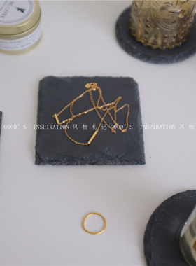 黑色盘垫禁欲饮料chic装饰摆件