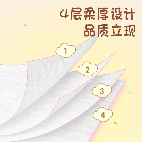【三丽鸥联名】心相印悬挂式抽纸卫生纸三丽鸥联名4提家用320抽 - 图3