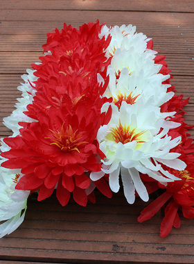 仿真花菊花排电子花圈排花车载花