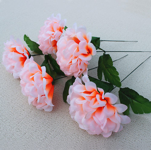 单支假菊花上坟扫墓花清明节花插花篮花圈祭祀墓碑装饰花陵园摆放 - 图1