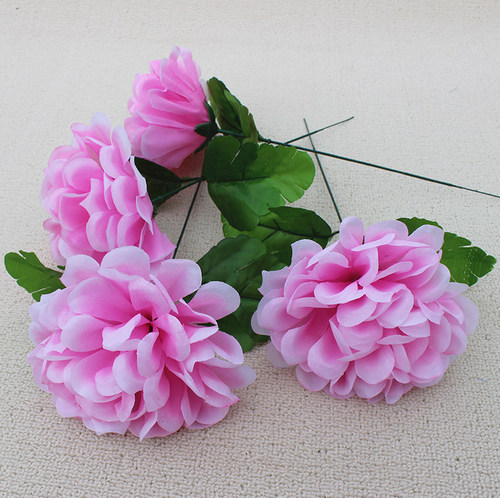 单支假菊花上坟扫墓花清明节花插花篮花圈祭祀墓碑装饰花陵园摆放 - 图2
