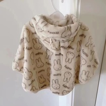 Mifige Single Coral Suede Cape Mifie Cloister Woman Baby Cloak Coral Suede No hair Mens baby cloak