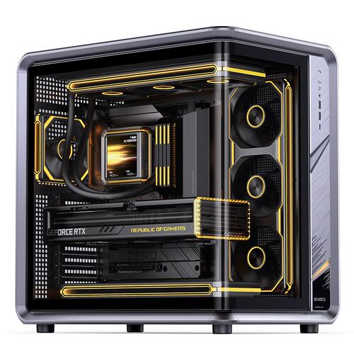 乔思伯BO400CG V2曲面玻璃无立柱海景房360水冷桌面电竞游戏机箱 - 图0
