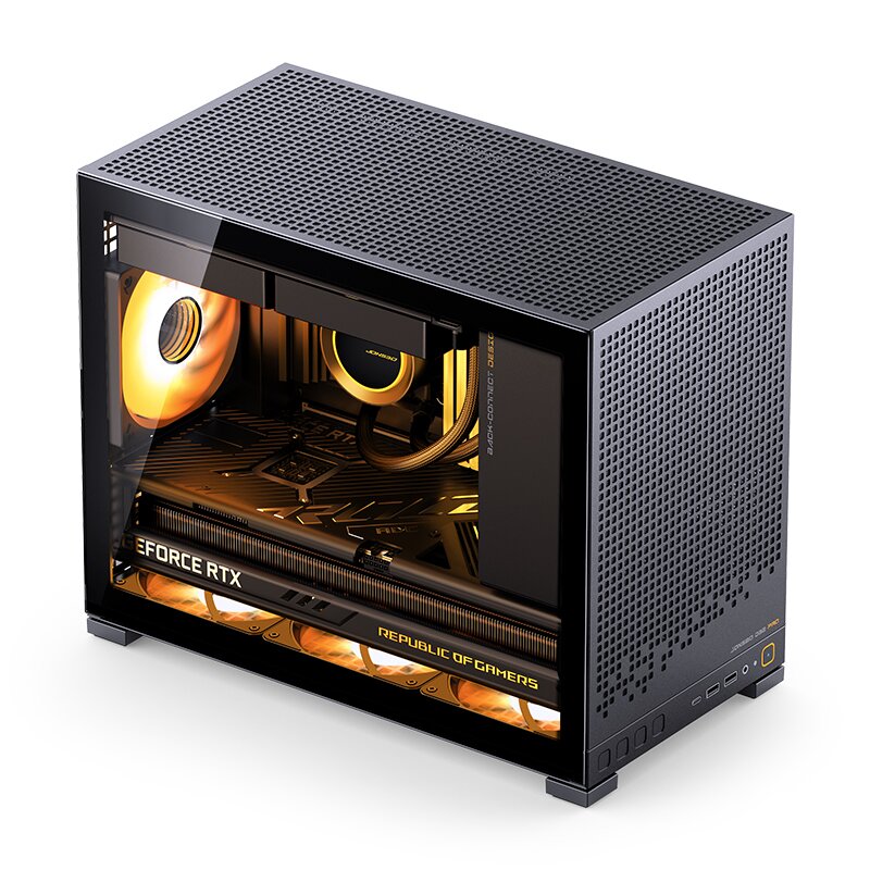 乔思伯D32 PRO版标准版 MATX主板桌面小机箱侧支持背插240冷排位 - 图0