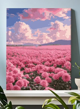 diy数字油画填色画手工丙烯油彩
