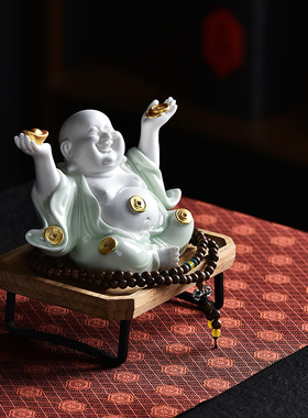 笑佛弥勒招财车内饰品汽摆