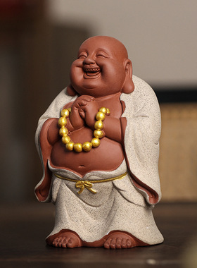 新中式禅意陶瓷招财弥勒佛