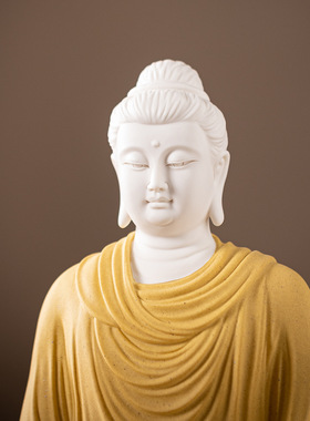 陶瓷释迦牟尼佛大日如来佛像家用客厅供奉摆件办公室玄关摆设装饰