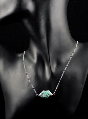 素元随形优化松纯银吊坠短款项链锁骨链原创藏饰异域民族风首饰品