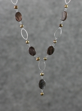 素元长款项链女时尚贝壳原创韩国