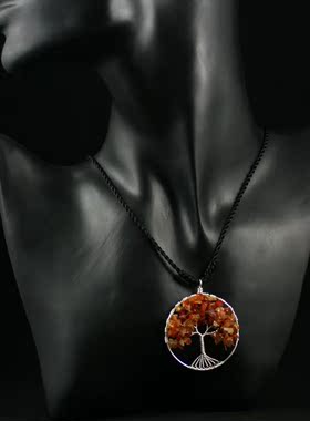 素元巴西红玛瑙项链女礼品民族风