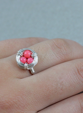 素元原创纯银戒指女夸张手工欧美