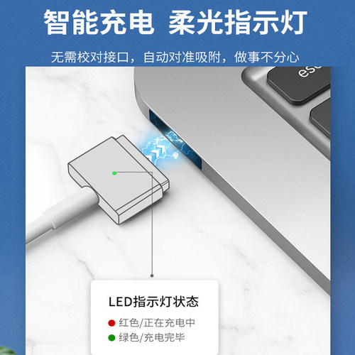 Macbook充电线Typec转magsafe3/2磁吸电源线旧款T型PD100W适用苹果笔记本电脑快充电线M2款macpro转接头140W - 图1