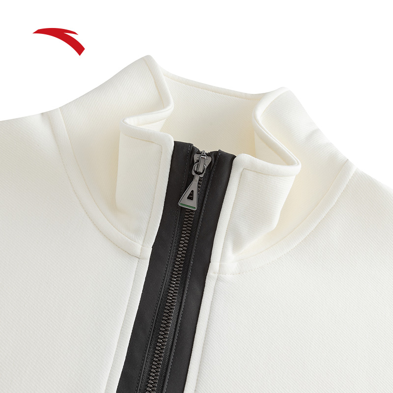 【樊振东同款】安踏半拉链长T2025冬季新款男士套头卫衣152518722 - 图1