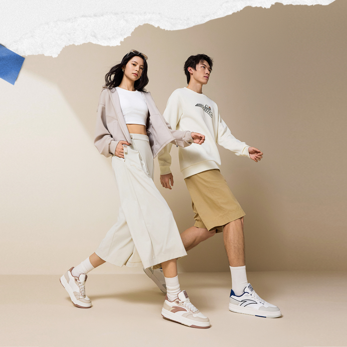 王一博同款安踏街顽LITE低帮板鞋男情侣小白鞋运动鞋112538051 - 图2