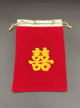 红色首饰束口大号定制新年福袋