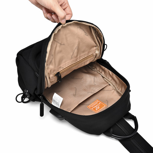 彬澳袋鼠多功能胸包男士双肩背包防水单肩斜挎包胸前小背包男包潮 - 图3